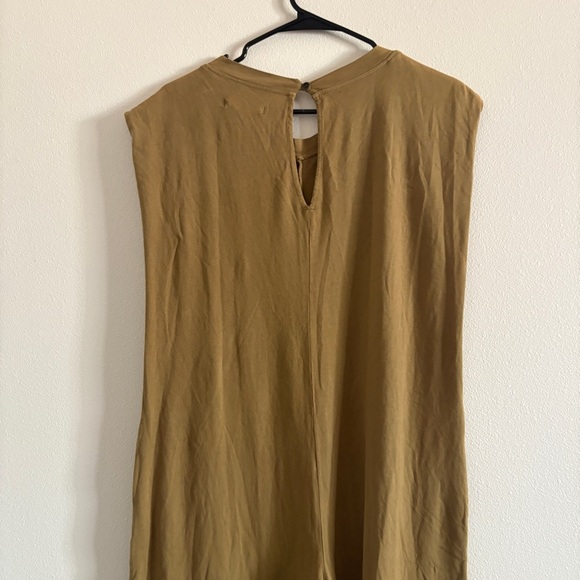 NWT Nightcap Clothing Olive Green Wide Leg Jumpsuit Size Medium 100% Cotton - Picture 6 of 13
